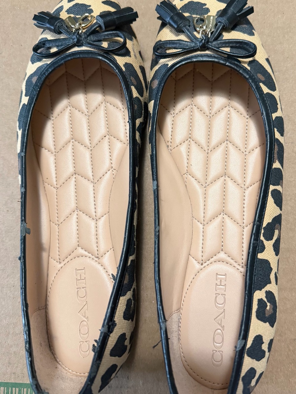 Coach Benni Leopard-Print Ballet Flats